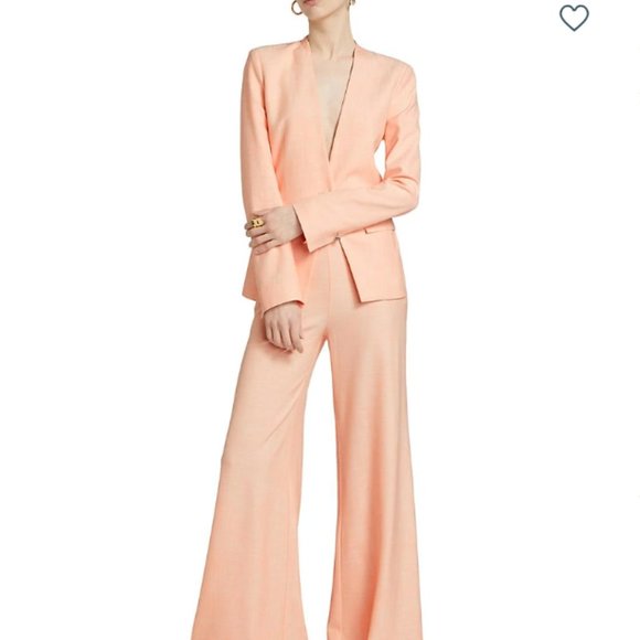 new Derek Lam 10 Crosby  Perez Single-Breasted Blazer in Sherbert 252 - Picture 2 of 9